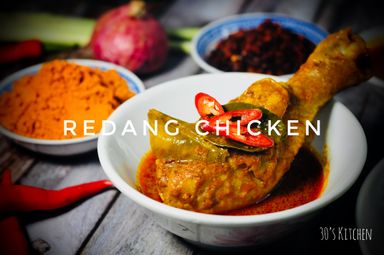 Side A: [$5.50] Rendang Chicken [1 Drumstick + 1 Chicken Thigh] (Portion 1-2 pax) *May keep refrigerate & consume within 2 days