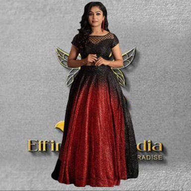 Black Glitter Lehanga