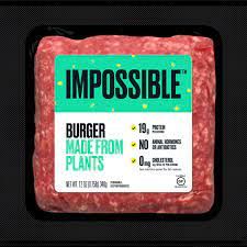 Frozen Impossible Burger Frozen Plant-Based Meat Brick 340g