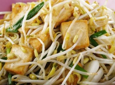 Stir fry beansprout with tofu