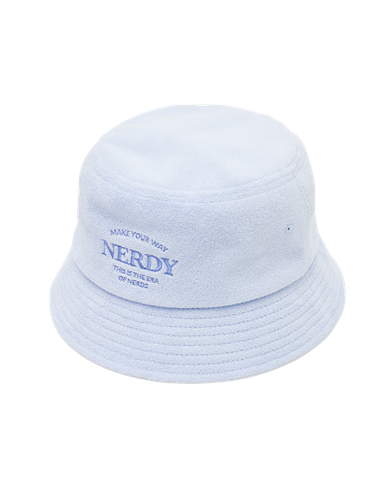 Nerdy Sheriff Logo Terry Bucket Hat - Blue