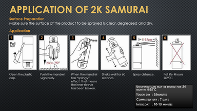 SAMURAI 2K Top Coat Spray Can 2K01p/ 2K07✨ Aerosol Spray Paint, PU Truck Bed Clear Bagi Kilat Dengan Tahan Lama