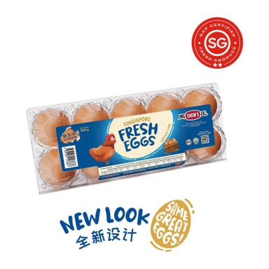 Chew's Fresh Medium Size Eggs - 10 PCS