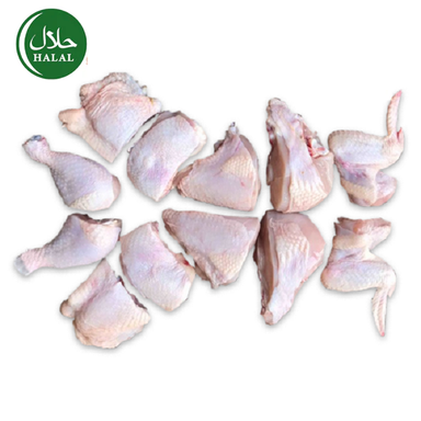 Fresh Chicken with Skin Cut 12 PCS - 800 GM to 950 GM
