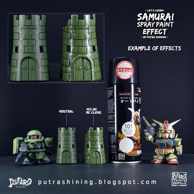 SAMURAI Spray Paint Flat Colour [Matte] & Top Coat (#F1*Flat Clear/ #F2*White/ #101 MC Clear(Fine)/ #Top Coat K1K)