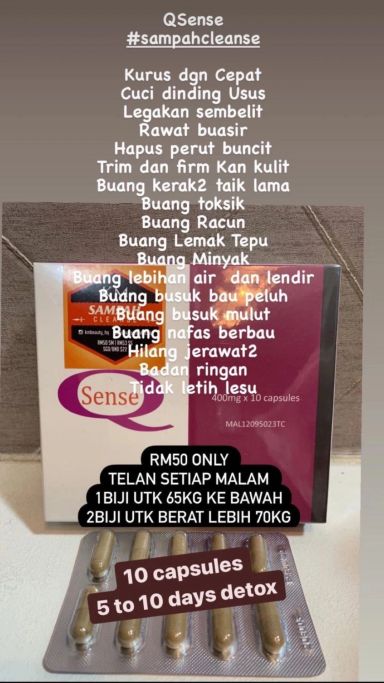 QSENSE DETOX (10 BIJI)