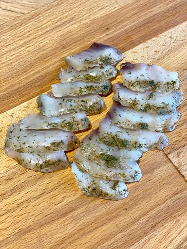 Pompano Gravlax with Sansho Peppers