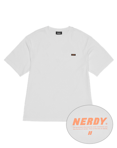 Nerdy Back Logo - White