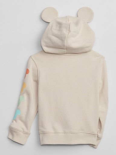 Mickey Zip Hoodie Beige