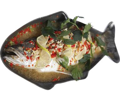 Spicy steamed Seabass 