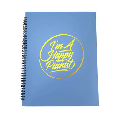 I'm A Happy Pianist Music Sheet Folder 4-Page Extended, A4 Size, 10 Sleeves, 40 Pages (5 Colours)