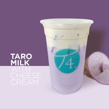 Taro Milk With Cheese Cream