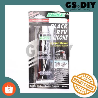 Hardex RS-660 Black RTV Silicone Gasket Maker, 100% Silicone Rubber