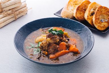 Rustic Beef Stew with Ciabatta