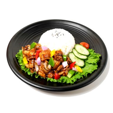Black Pepper Chicken Rice 黑胡椒 鸡肉 饭