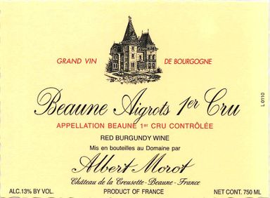 ALBERT MOROT BURGUNDY BEAUNE 1'ER CRU LES AIGROTS OLD-&-RARE VINTAGE 2006 RED (FRANCE)