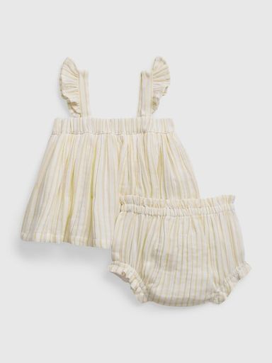 Tiered Stripe Dress 3 piece