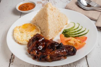 BBQ Chicken with Hainanese Fragrant Rice  |  秘制鸡饭  
