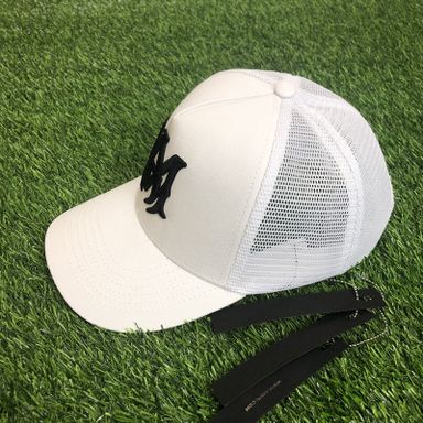 AMIRI CURVED PEAK WHITE LOGO