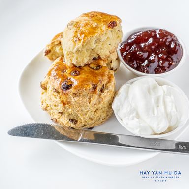 Sultana Scones (each) cream jam