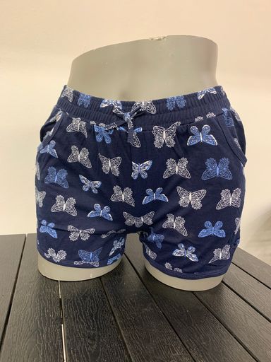Ladies Printed Knit Shorts Butterfly 