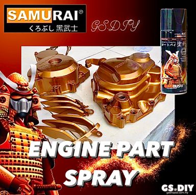 SAMURAI Engine Part Spray (#EP41* BRONZE/ #EP876* MAGNESIUM) 🏍️Cat Motor 400ml