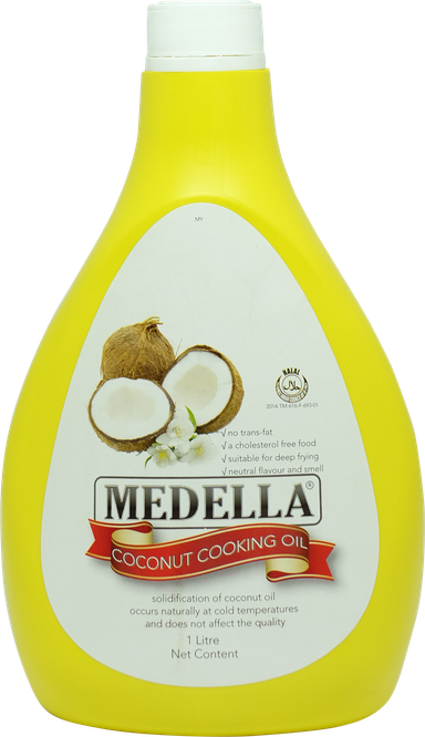 MEDELLA ORGANIC PREM.COCONUT COOKING OIL 1LTR (DUN-AAA-OMPCCO10)