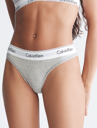 CK Grey Cotton Underwear (Bikini Bottom / Thong)