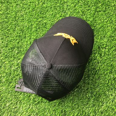 AMIRI CURVED PEAK BLACK AND YELLOW LOGO