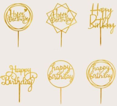 Large Happy Birthday Topper +$3