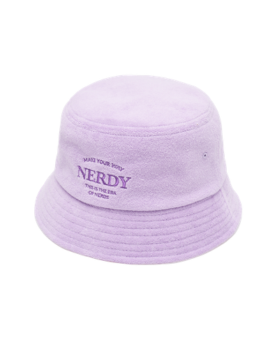 Nerdy Sheriff Logo Terry Bucket Hat - Purple