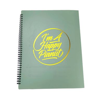 I'm A Happy Pianist Music Sheet Folder 4-Page Extended, A4 Size, 10 Sleeves, 40 Pages (5 Colours)