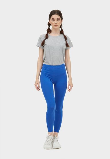 Ladies High Waisted Legging Royal blue(Solid Color)