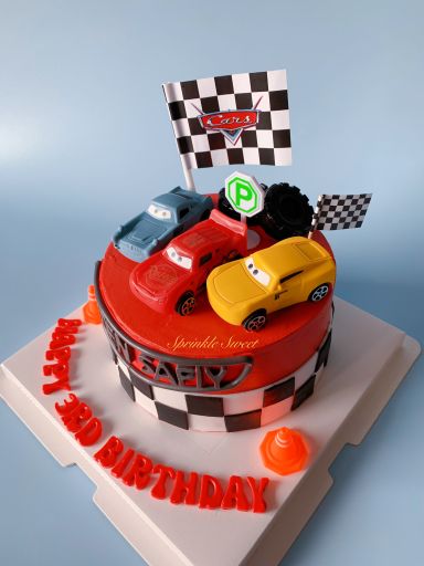 Lightning McQueen buttercream cake 