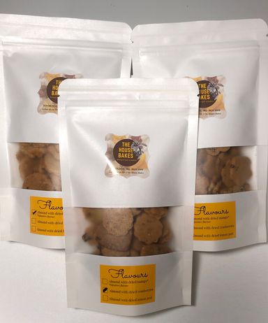 Cookie with almond nuts and lemon peel - Resealable bag of 100gm (3 BAGS)