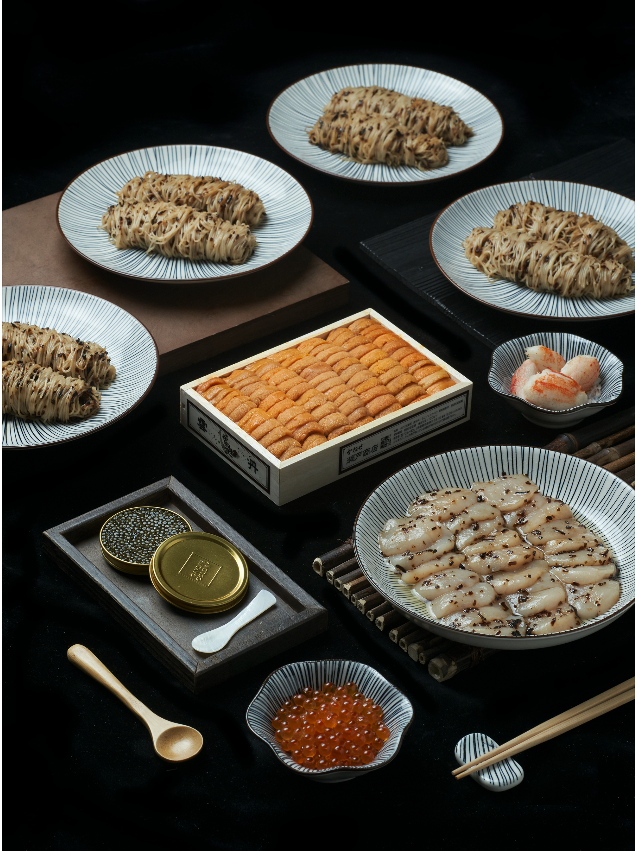 Chilled Truffle Somen Premium Family Set for 4 (250g Bafun (Bara) Uni | No Caviar)