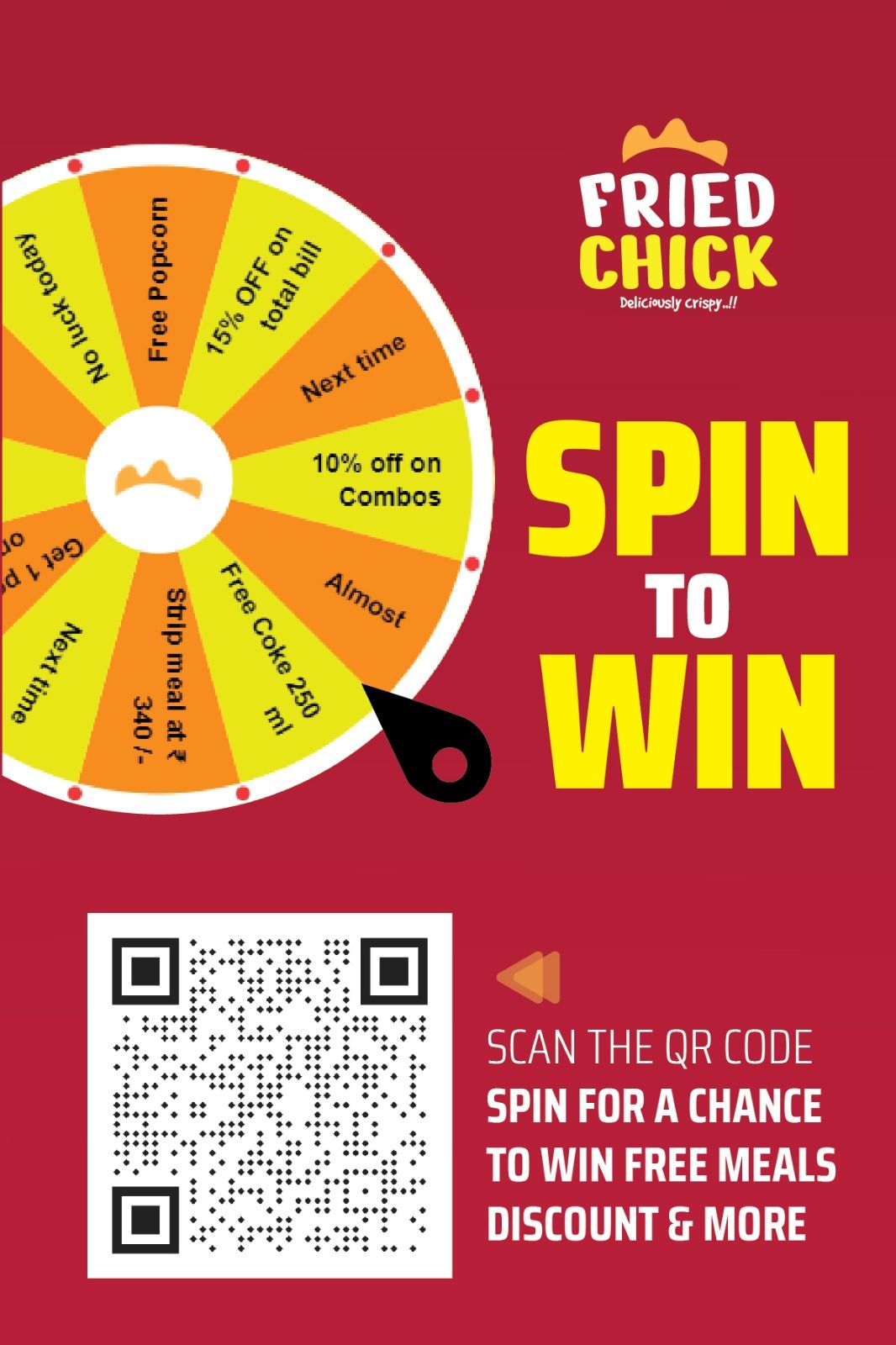 Scan the QR  and spin the wheel !_0