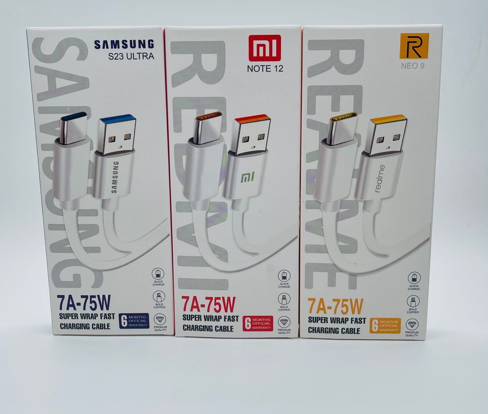 SAMSUNG MI & REALME 75WTS/7AMP USB TO TYPE C PORT SUPER FAST CHARGING CABLE 💯