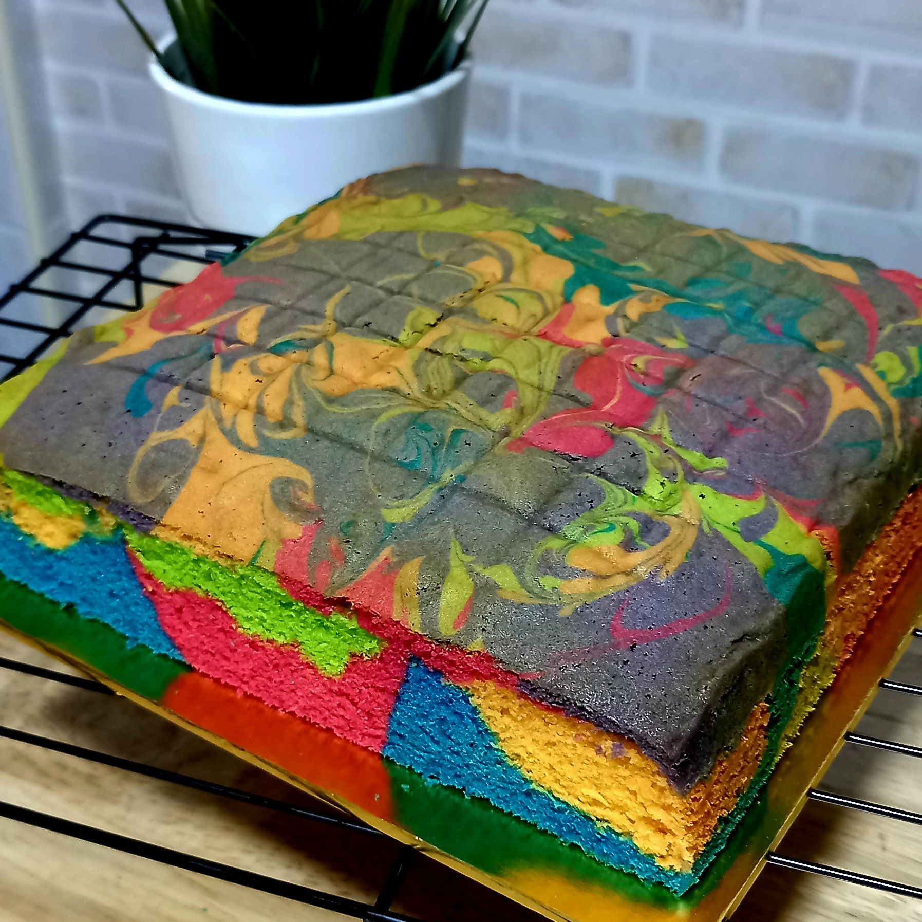 Rainbow Marble Cake 