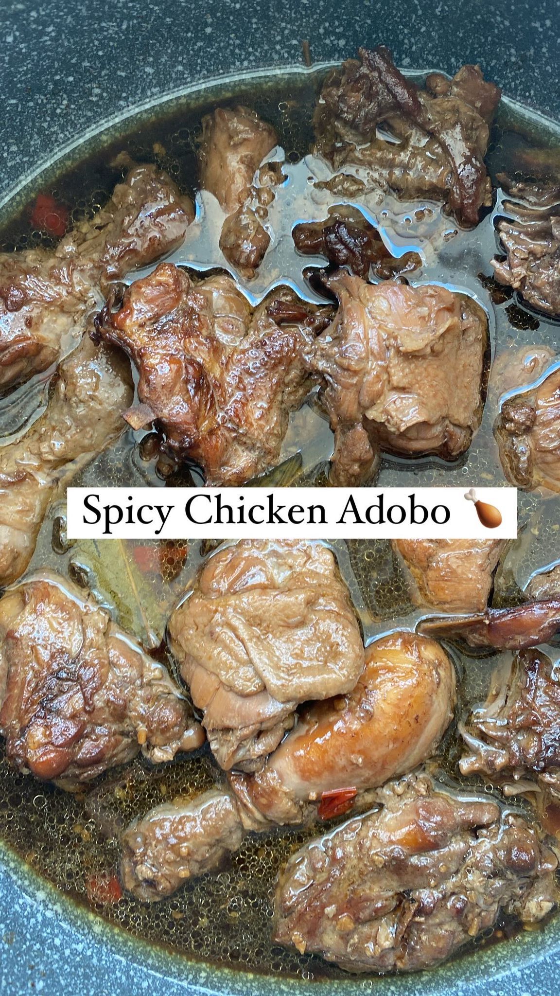 Mild Spicy Chicken Adobo with Free Garlic Rice good for 10pax