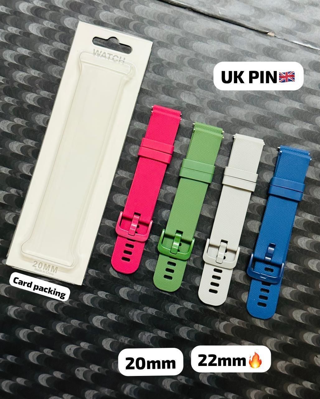 UK PIN 20MM SMART 🤓 WATCH ⌚ STRAP CARD PECKING 💯