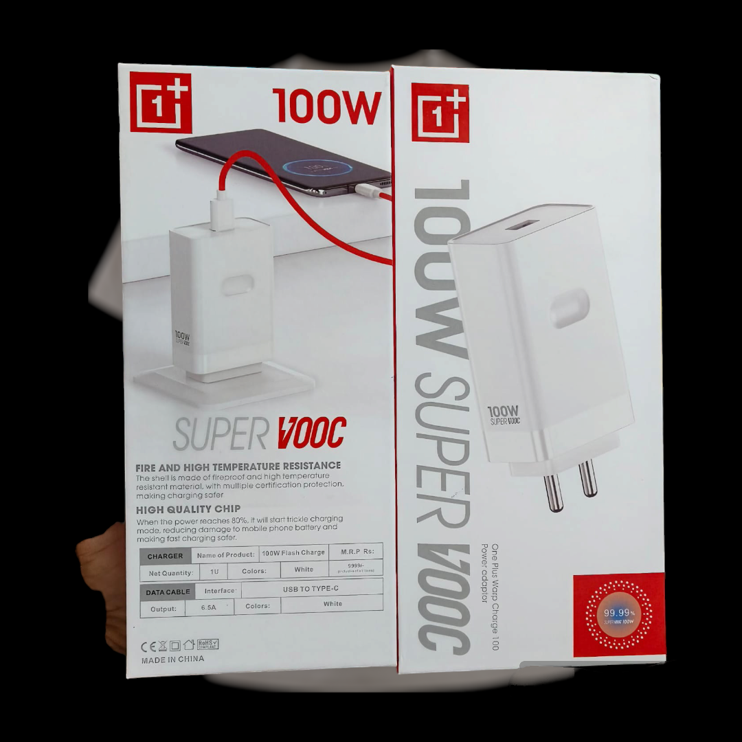 ONE PLUS 100WTS USB TO TYPE C PORT CHARGER 