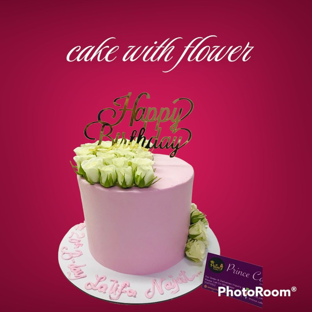 #cake with flower