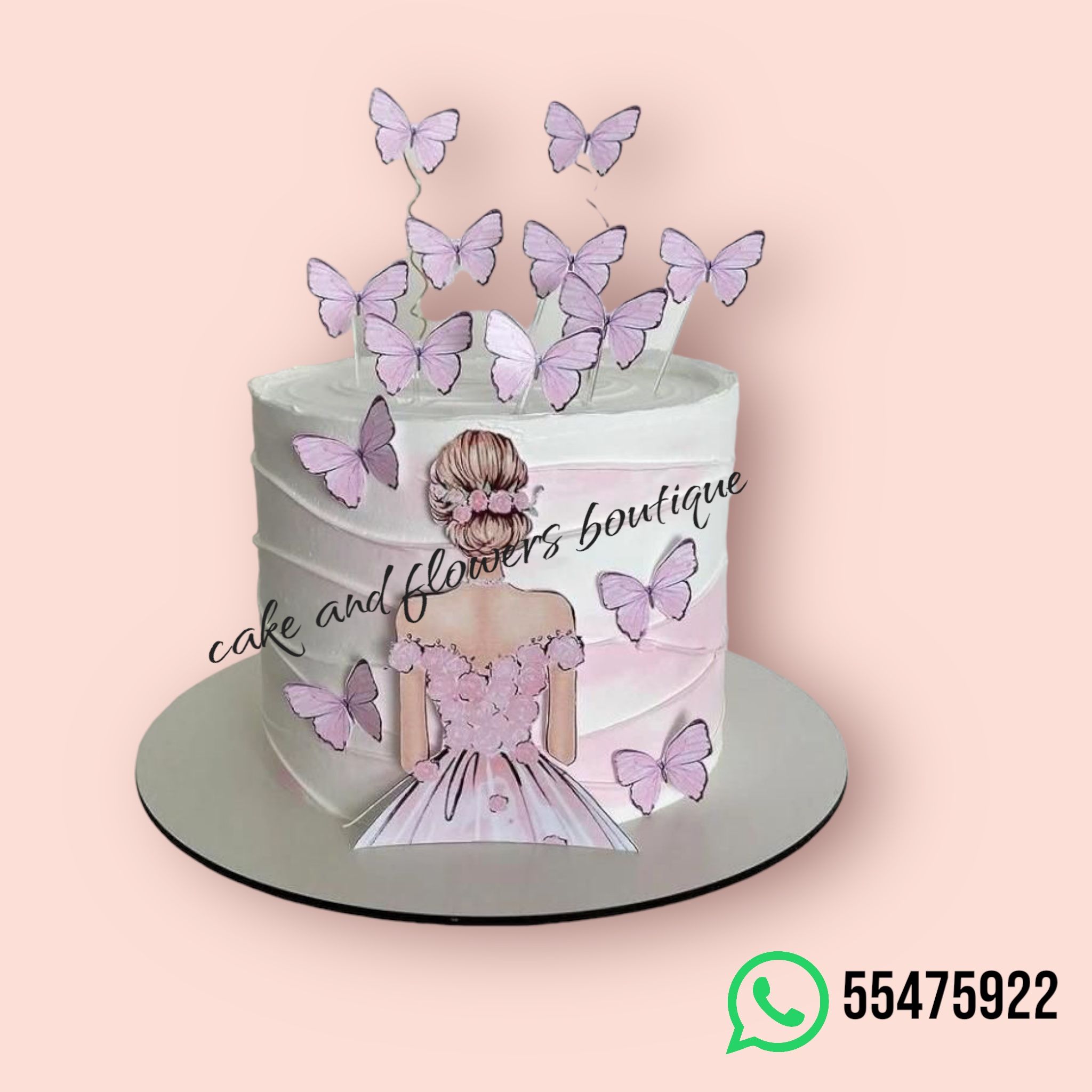 #cake with butterflies