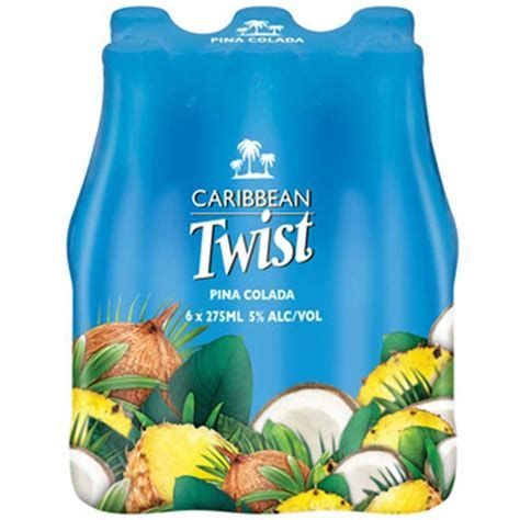 CARIBBEAN TWIST PINA COLADA 275ML 6 PACK