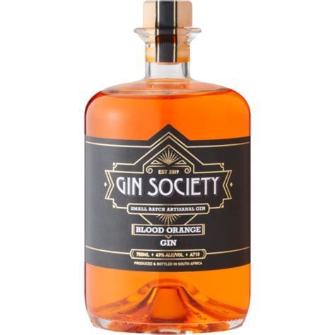 GIN SOCIETY BLOOD ORANGE 750ML