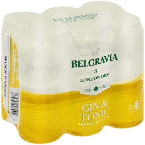 BELGRAVIA GIN & TONIC 440ML 6PACK