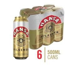 HANSA PILSENER 500ML CAN 6 PACK