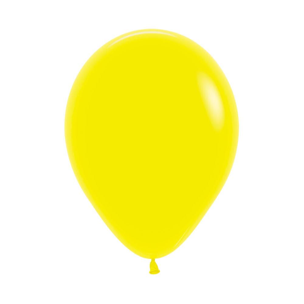 12in, Fashion Solid Yellow Latex Balloons