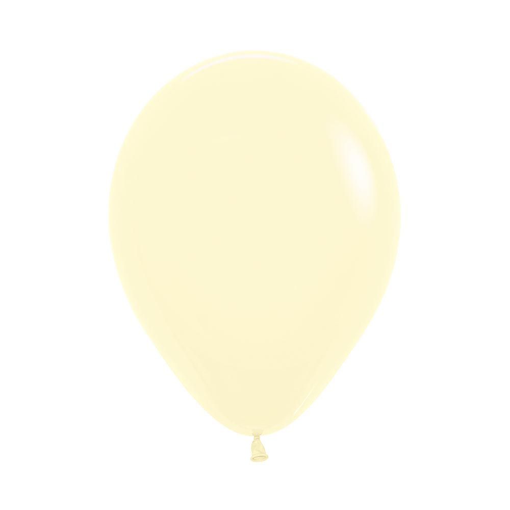 12in, Pastel Matte Yellow Latex Balloons